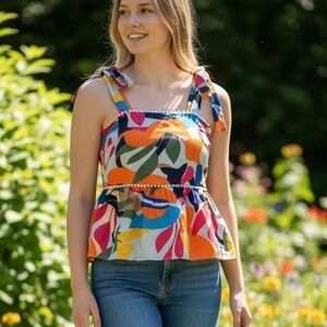 THML Multicolor Abstract Print Blouse